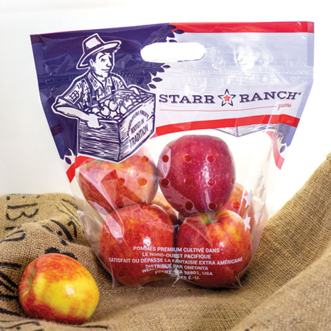 Starr Ranch apple packaging.