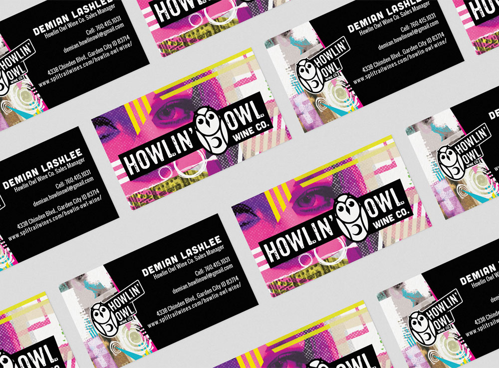 Howling Owl business cards.