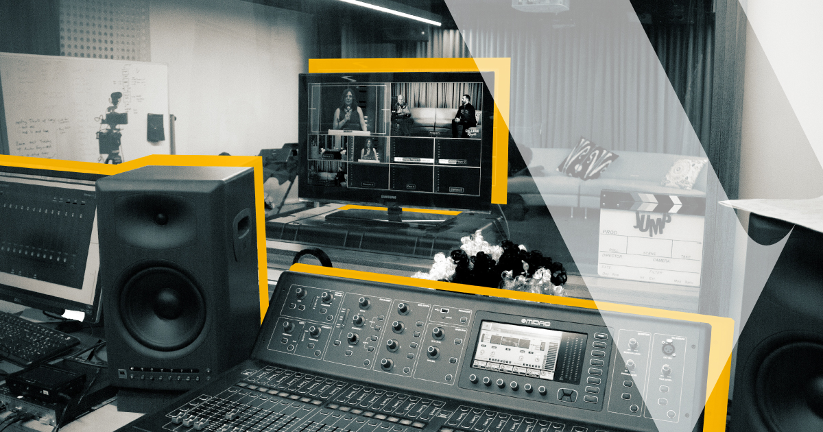 Rectangular image of various recording equipment. A sliver of the 116 & West 'W' logo is overlaid on the right side of the frame.