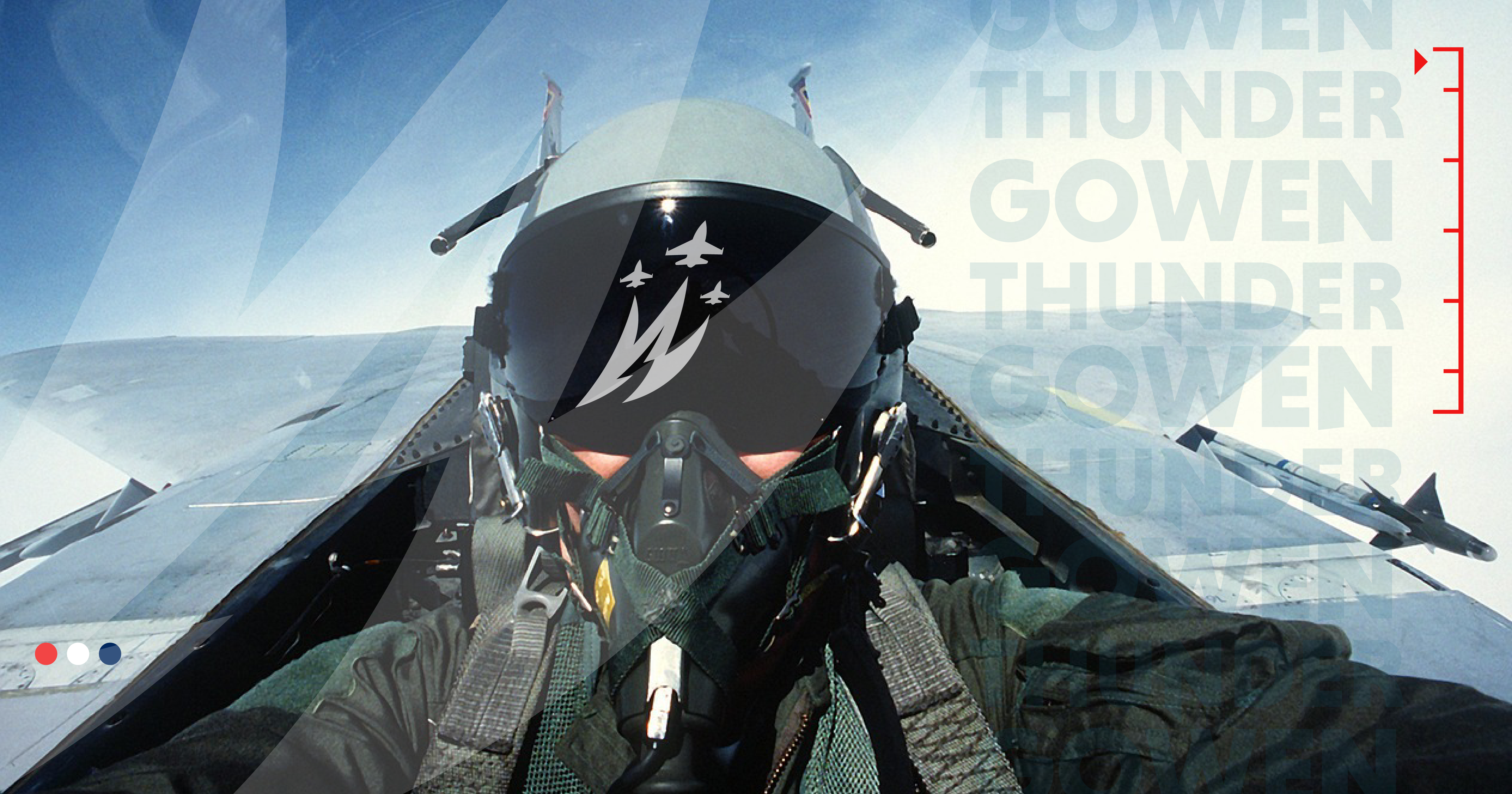 Gowen Thunder 2023's Thunderbird pilot flying the F-16 Fighting Falcon.