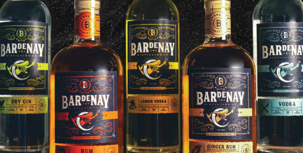 Bardenay Distilling Company spirit bottles